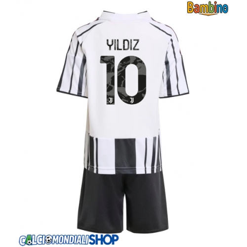 Maglie da calcio Juventus Kenan Yildiz #10 Prima Maglia Bambino 2025-26 Manica Corta + Pantaloni corti)